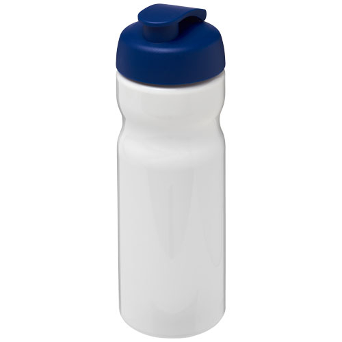 Bouteille personnalisable de sport 650ml H2O Active® Blanc / Bleu
